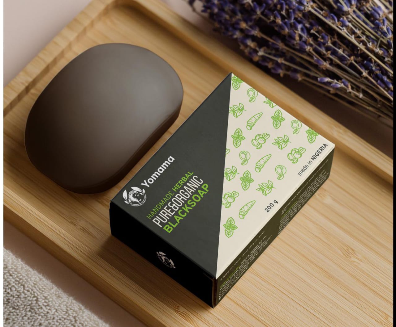 Yomama Handmade Herbal Pure and Organic Black Soap